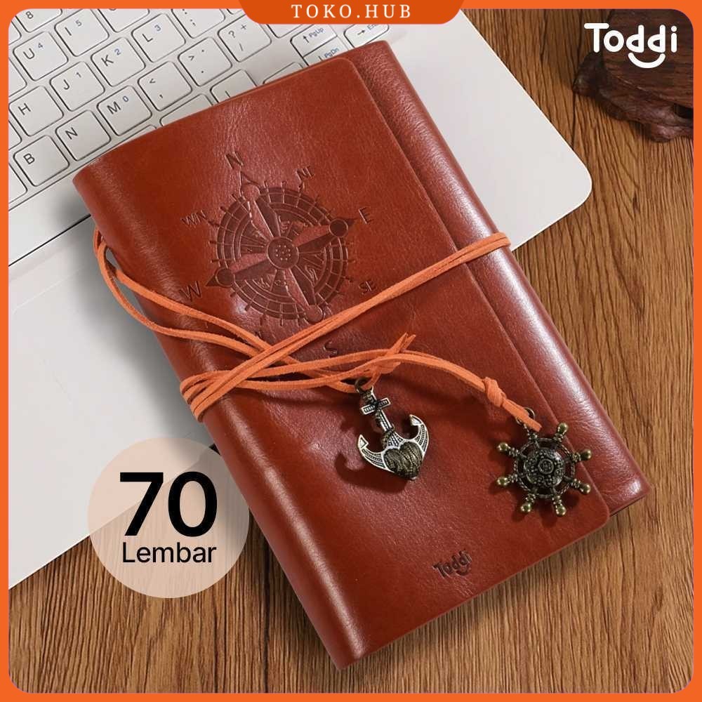 

Toddi Buku Catatan Binder Kulit Notebook Retro Pirate Compass - ZB045