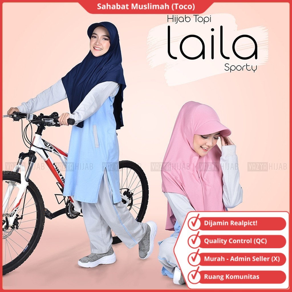 Hijab Topi Jilbab Sporty Instant Dewasa Kerudung Hijabers Wanita Fashion Krudung Hijap Kudung Pakai 