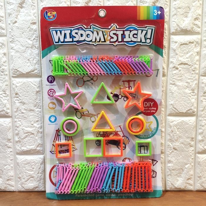 ULIUM Mainan Anak Puzzle Stik Edukatif Jadi Bentuk -wisdom Stick