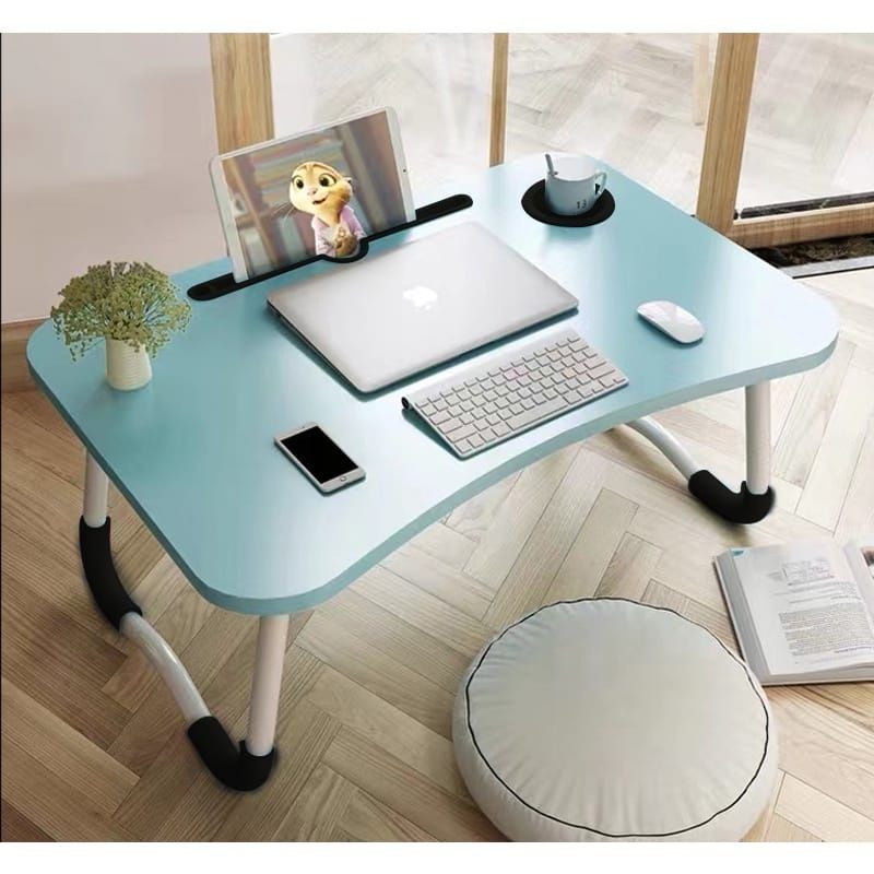 Meja belajar lipat portable / meja laptop lipat portable / meja belajar kayu mdf