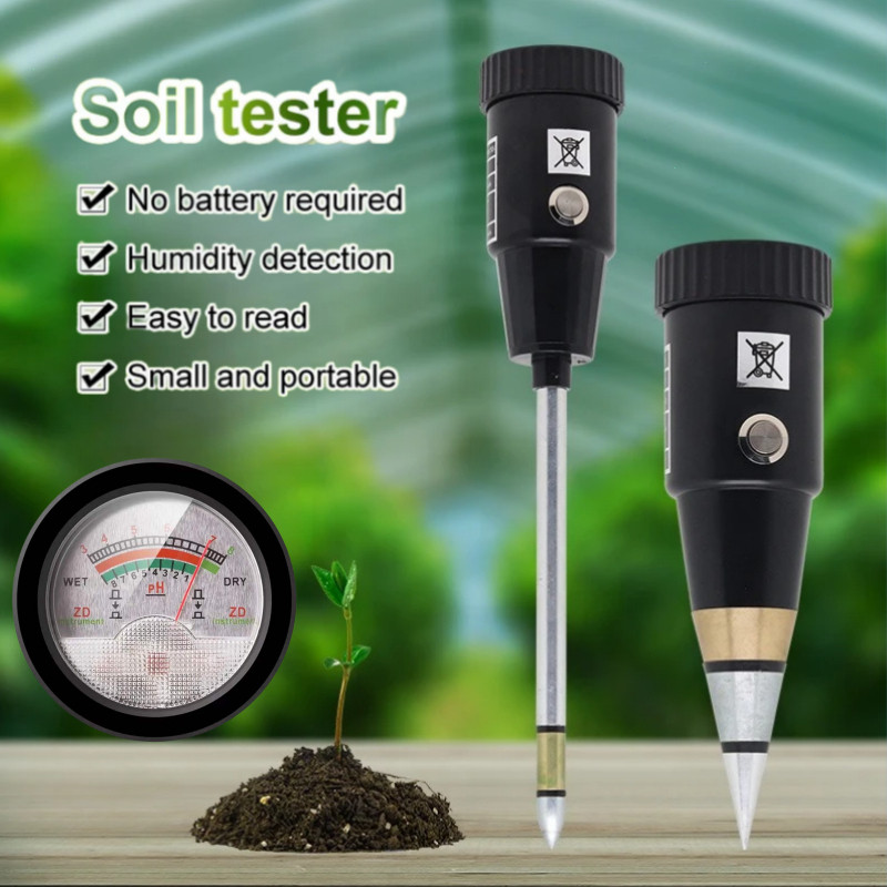 TERLARISAlat Ukur Kelembaban Tanah Soil Moisture PH Meter Tester Soil Ph Moisture Meter