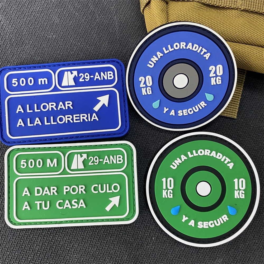 Spanish Weightlifting Fitness 10kg PVC Hook and Loop Patch Tactical 500M A LLORAR Cross Training Bac