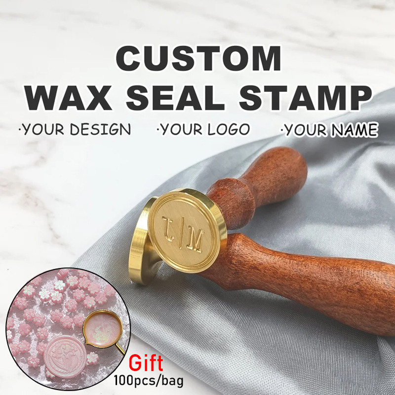 

Wedding Custom Wax Seal Stamp Kit, Wedding Couple Initials & Sealing Wax Personalized Create Your Own Design/Logo/Letter