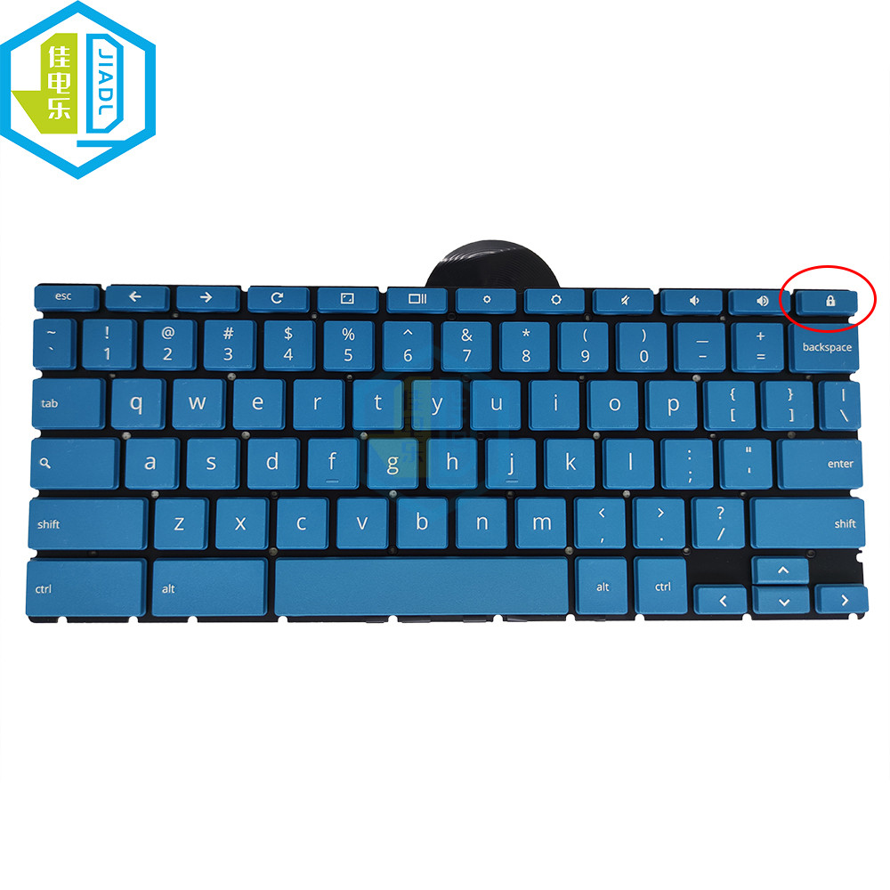US English Blue Keyboard For HP Chromebook X360 11 G3 EE Chromebook X360 11MK G3 EE Blue keycaps Not