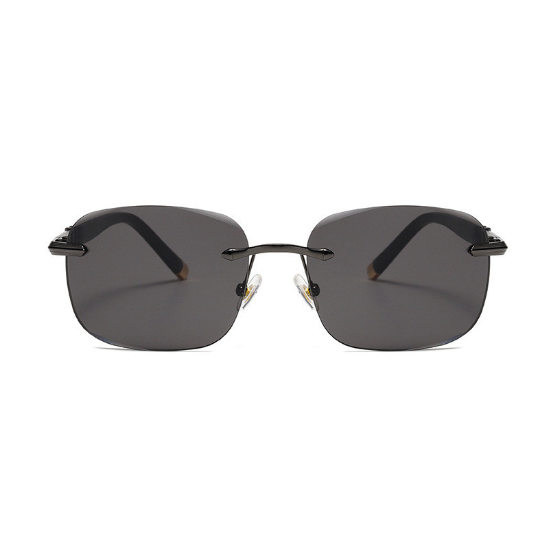 Kacamata Hitam Kacamata untuk Wanita Kacamata Tanpa Bingkai High-End Kacamata Tanpa Bingkai Logam Ka