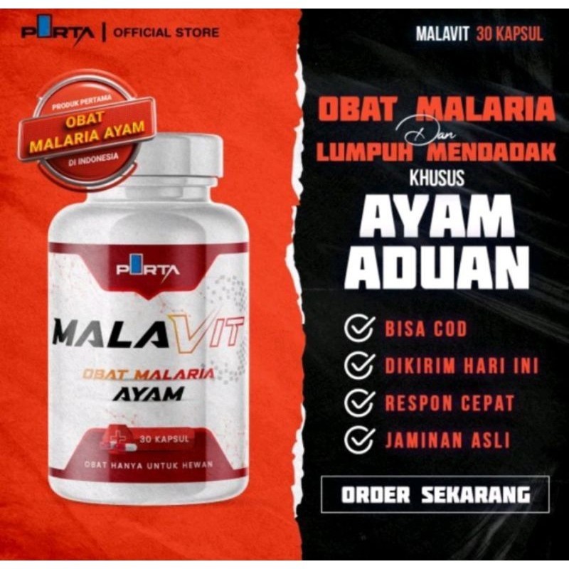 Kaitong - MALAVIT - OBAT AYAM MALARIA LUMPUH MENDADAK KHUSUS AYAM ADUAN LAGA 30 BUTIR - TERLARIS