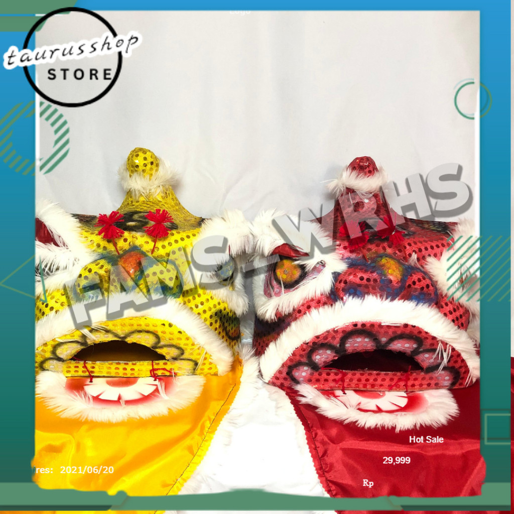 TSS Barongsai Anak Dewasa Bahan Karton Tebal Kokoh Barongsai Kedip