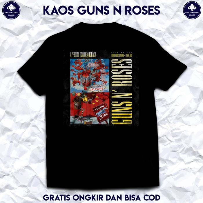 (COD) Kaos Guns N Roses. Kaos Musik Band Rock Guns N Roses Original. - GUNS N ROSES, S