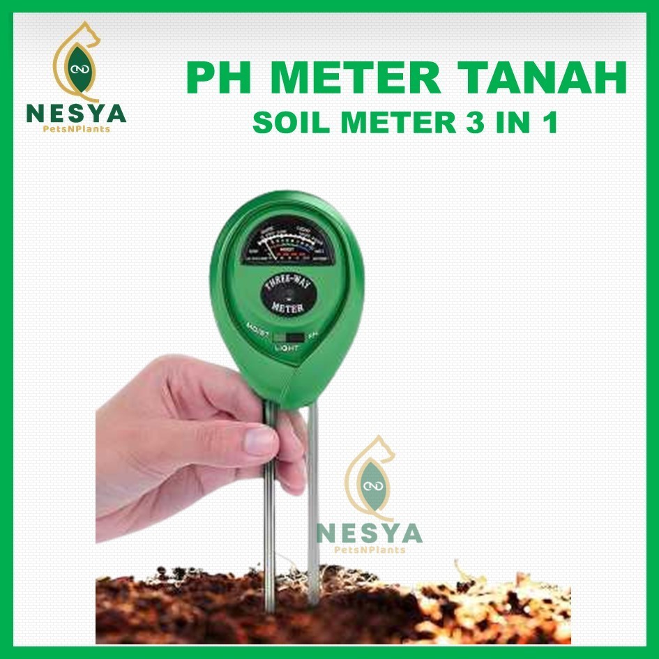 PH Meter Tanah Soil Meter 3 in 1 / Soil Moisture Tester Alat Ukur Tanah