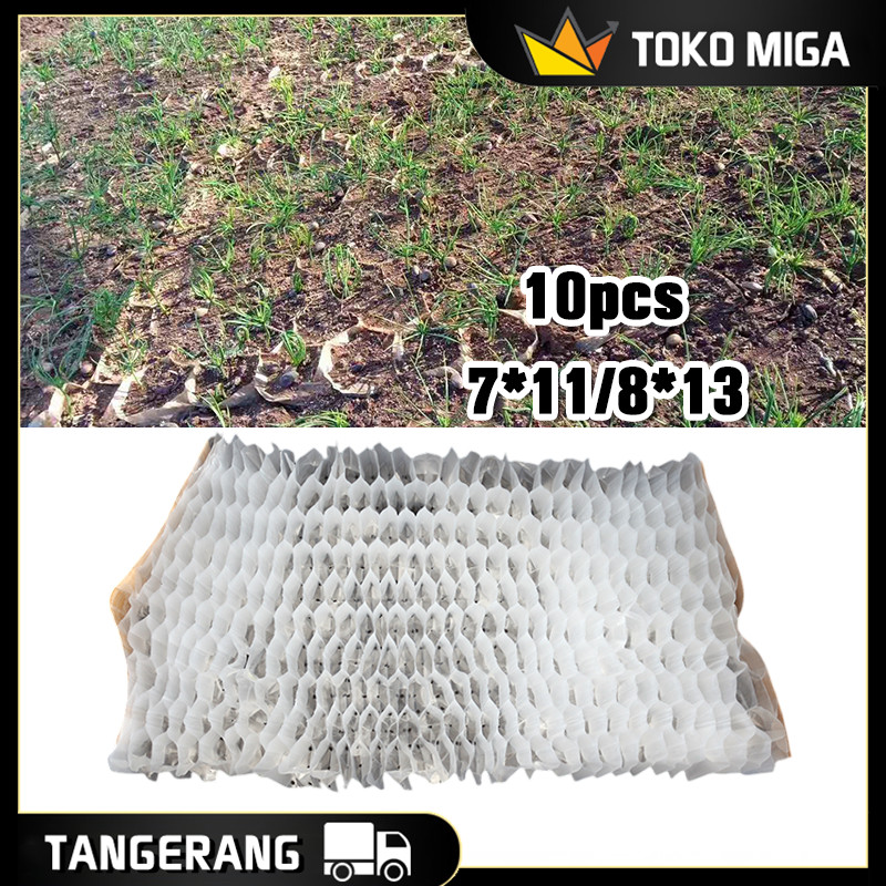 10PCS 350 Lubang Polibag Bibit Tanaman 7 * 11 / 8 * 13 cm Tahan Korosi Kantong Semai Tanaman Hemat A