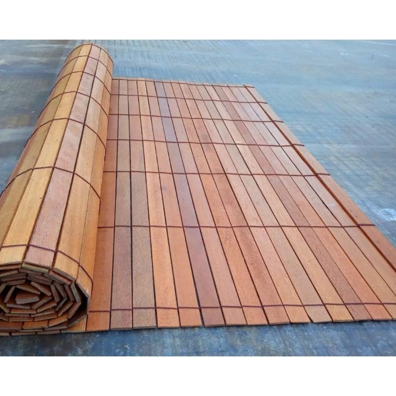 Tirai Kayu Minimalis Finishing Mowilex Woodstain Tinggi 150 Cm | Tirai Jendela / Pintu Elegan Tirai