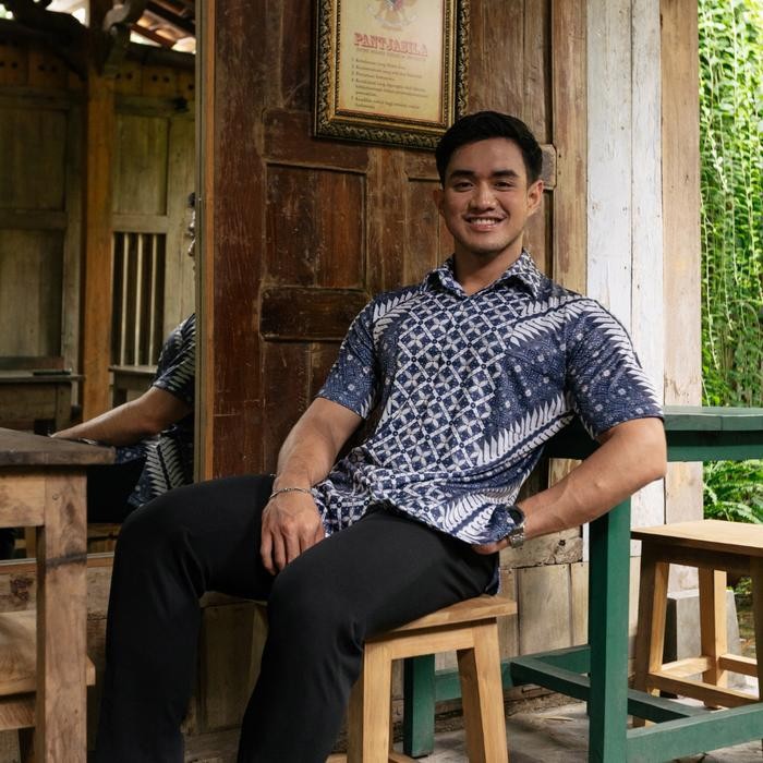 Kemeja Batik Lengan Pendek - Magani Nosweat - Parang Cakra - XXXL