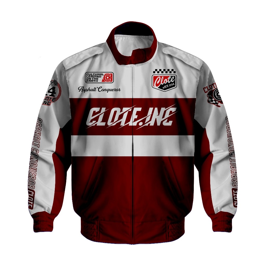 Clote Jacket Nascar Asphalt Conqueror Red - White