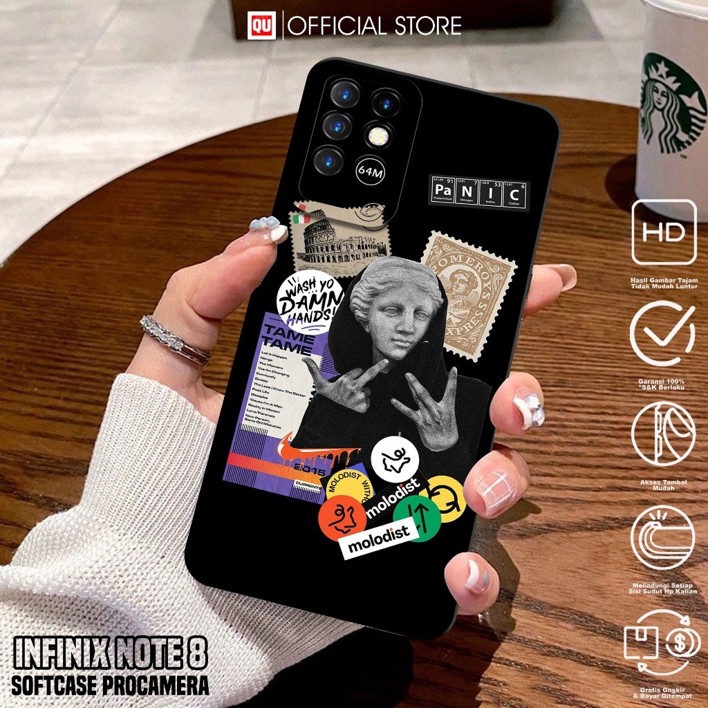Case Infinix Note 8 - Casing Infinix Note 8 Terbaru Motif Estetik - Softcase Hp Infinix Note 8 - Sil