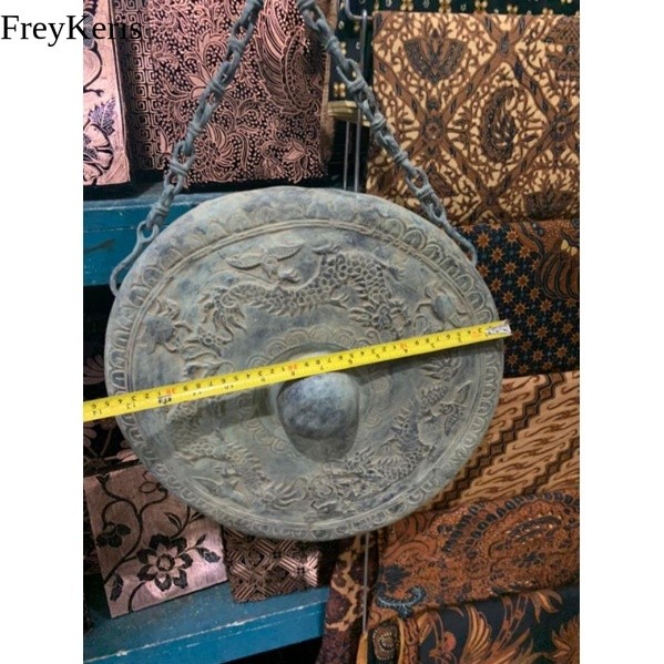 Gong Warisan Leluhur Motif Naga Kuningan Unik Langka FR15