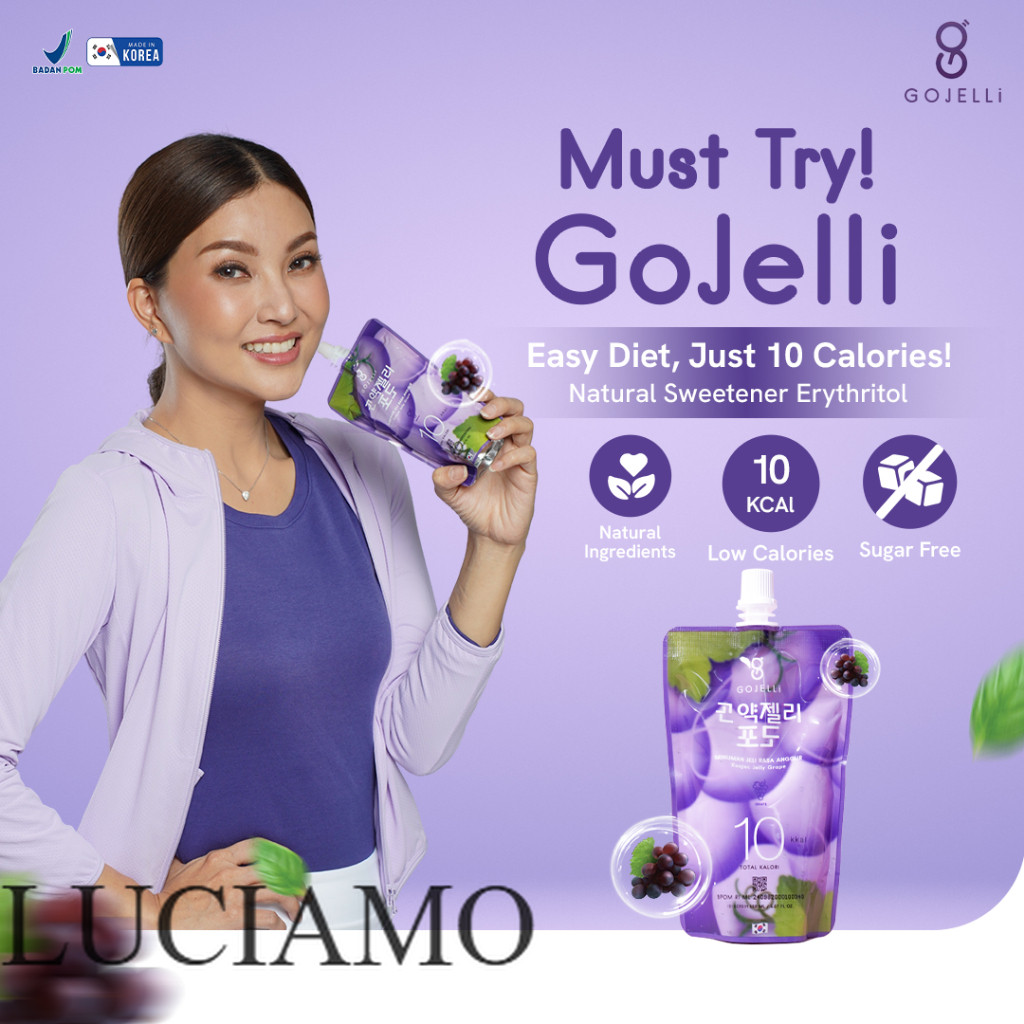 [  LUCIAMO ] GOJELLI - Konjac Jelly Drink Korea Anggur 3 PCS 99k Minuman Sehat Pouch Konnyaku Meal R