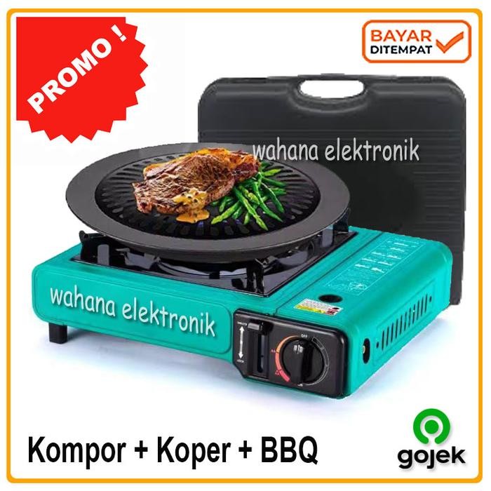 Paket Barbeque/BBQ Set Kompor Portable + BBQ Ultra Grill Pan