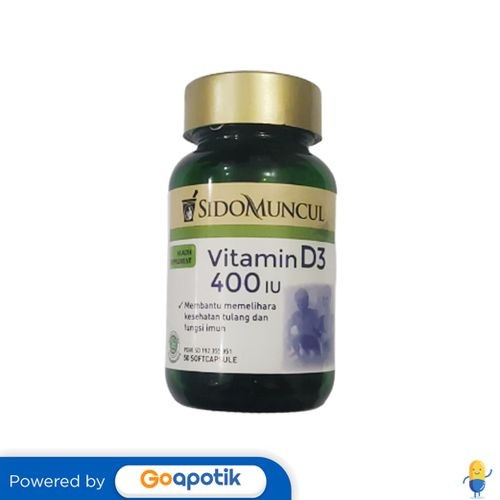 Sidomuncul Vitamin D3 400 Iu Botol 50 Kapsul