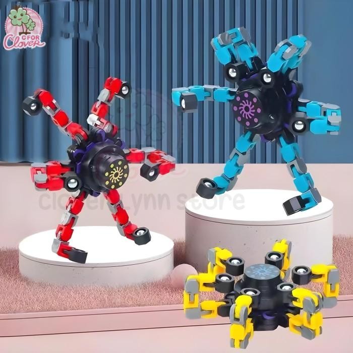CFC ROBOT TENTACLE FIDGET SPINNER puzzle putar kaki gurita viral