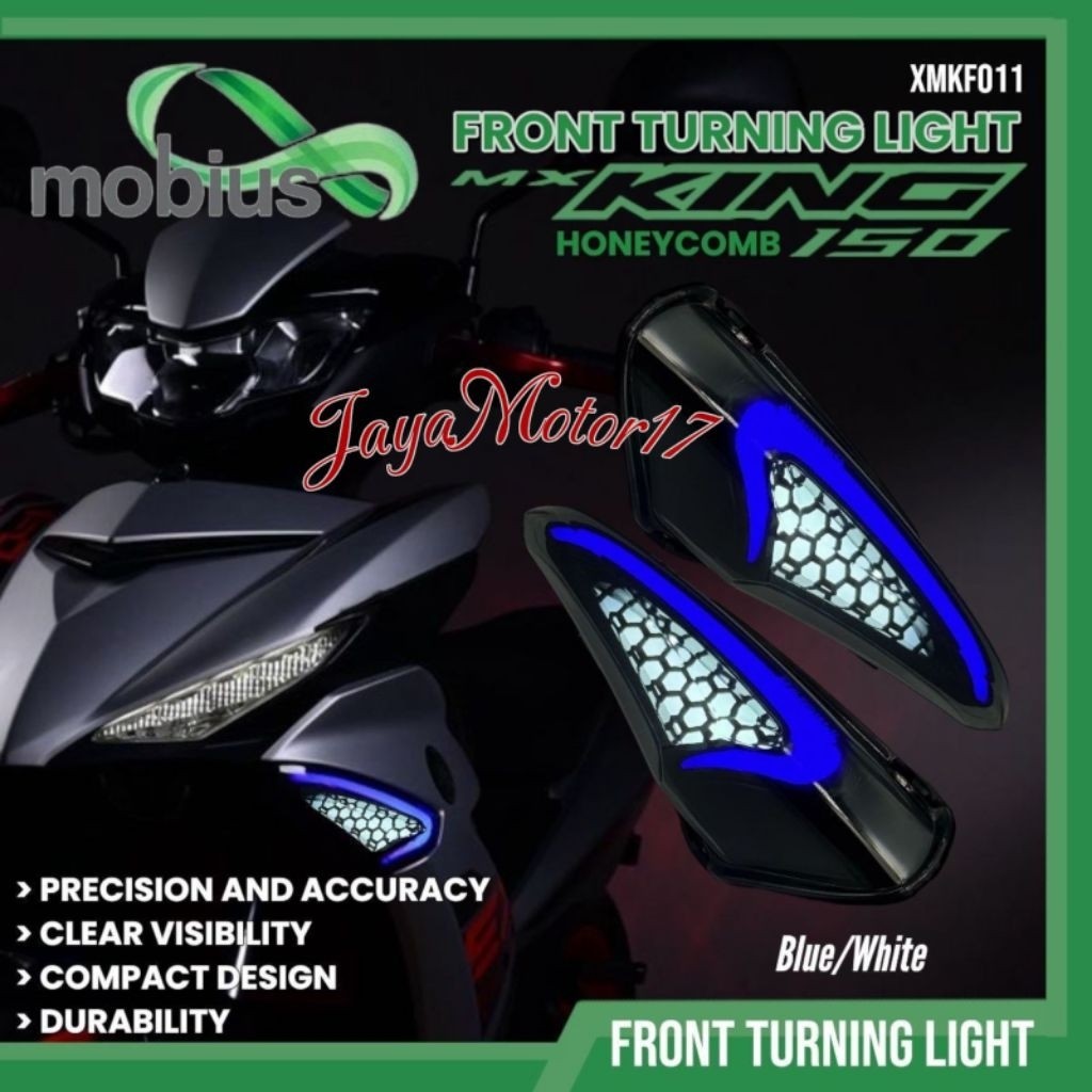 Lampu Alis Senja Depan MX KING MOBIUS Model Honeycomb Mika Smoke lampu motor mx king motorcycle