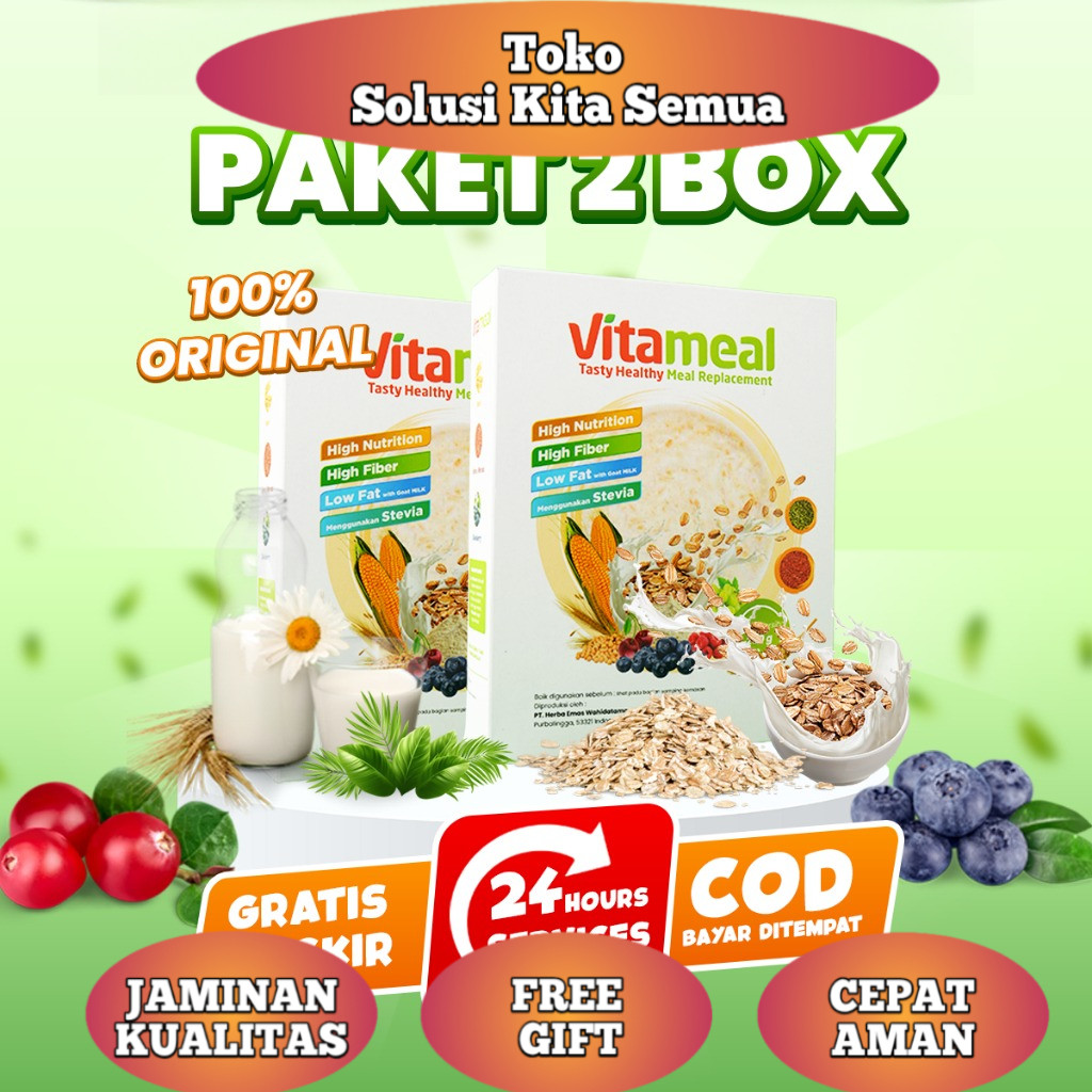 AMPUH VITAMEAL 2 BOX Kolestrol Tinggi Obat Gula Darah Tinggi Diabetes Pankreas Insulin Kebas Kesemut