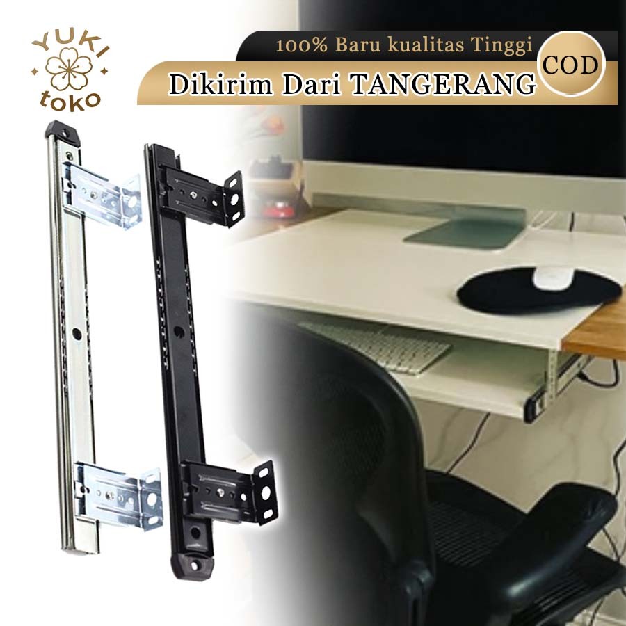 Rel Laci Slide Track 27cm Rel Tempat Keyboard, Rel Laci Keyboard Tray Meja Keyboard
