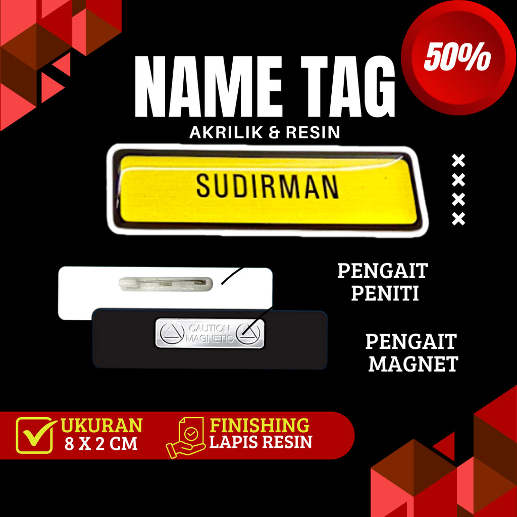 Nama Dada Plus Pin Korpri Nama Dada Kuningan Pin Korpri