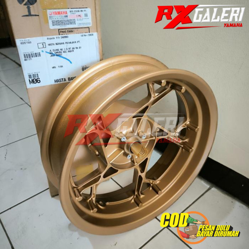 Pelek Velg Vleg Racing Belakang Xmax 250 Xmax250 Gold B74-F5338-00-P1 Original 2021-2024