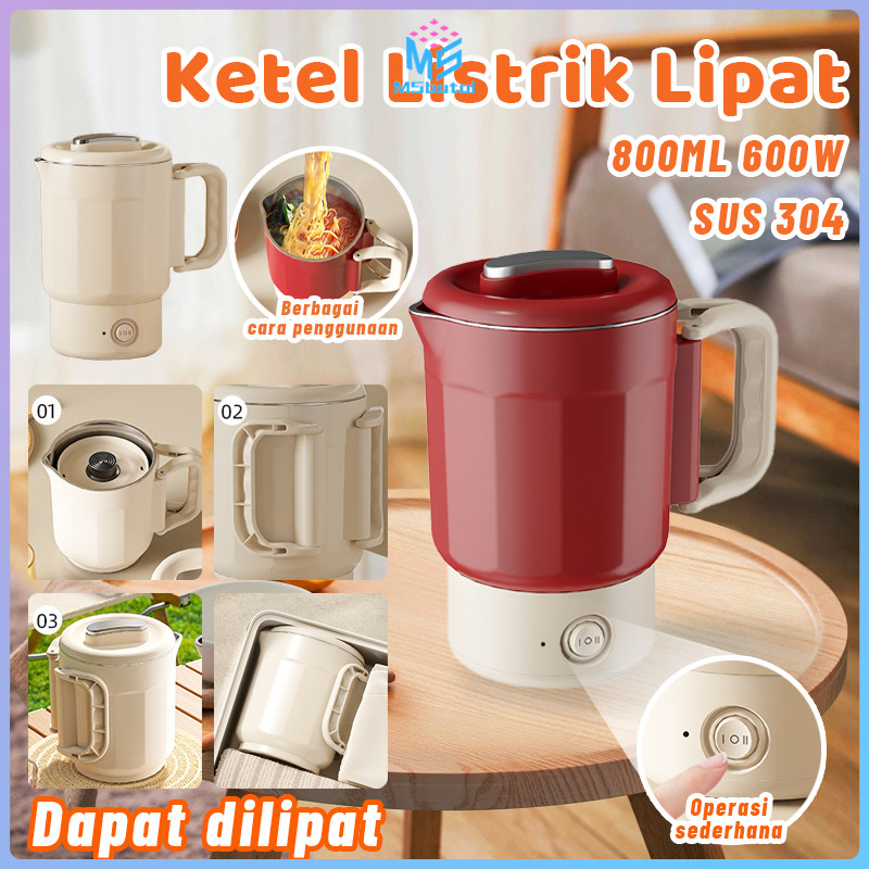 [COD] Ketel Listrik Lipat Portable Multifungsi 800ML/SUS304 Ketel Listrik Lipat /Cocok Untuk Bekerja
