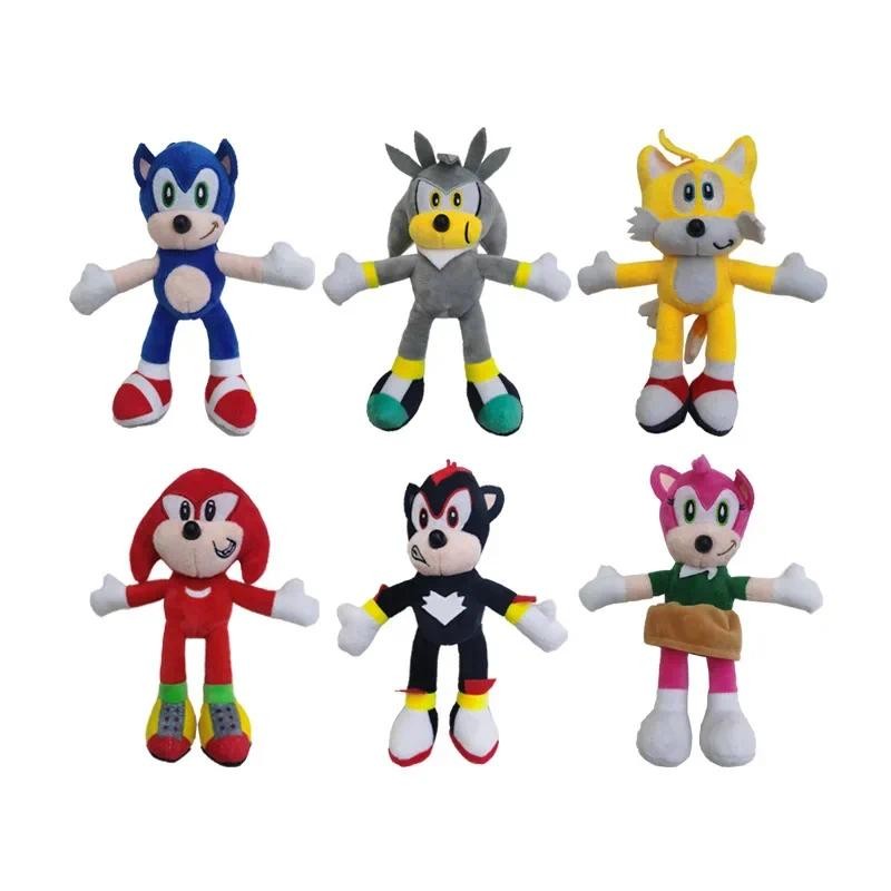 Sonic 6 Styles Shadow Plush Toy 20CM Amy Rose Knuckles Tails Plush Doll Cute Soft Stuffed Plush Keyc