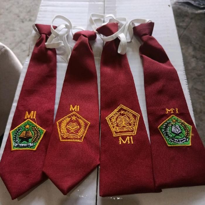 Dasi Sekolah MI Putra Putri / Dasi Anak MI Karet / Dasi madrasah ibtidaiyah (ecer) - hijau putra