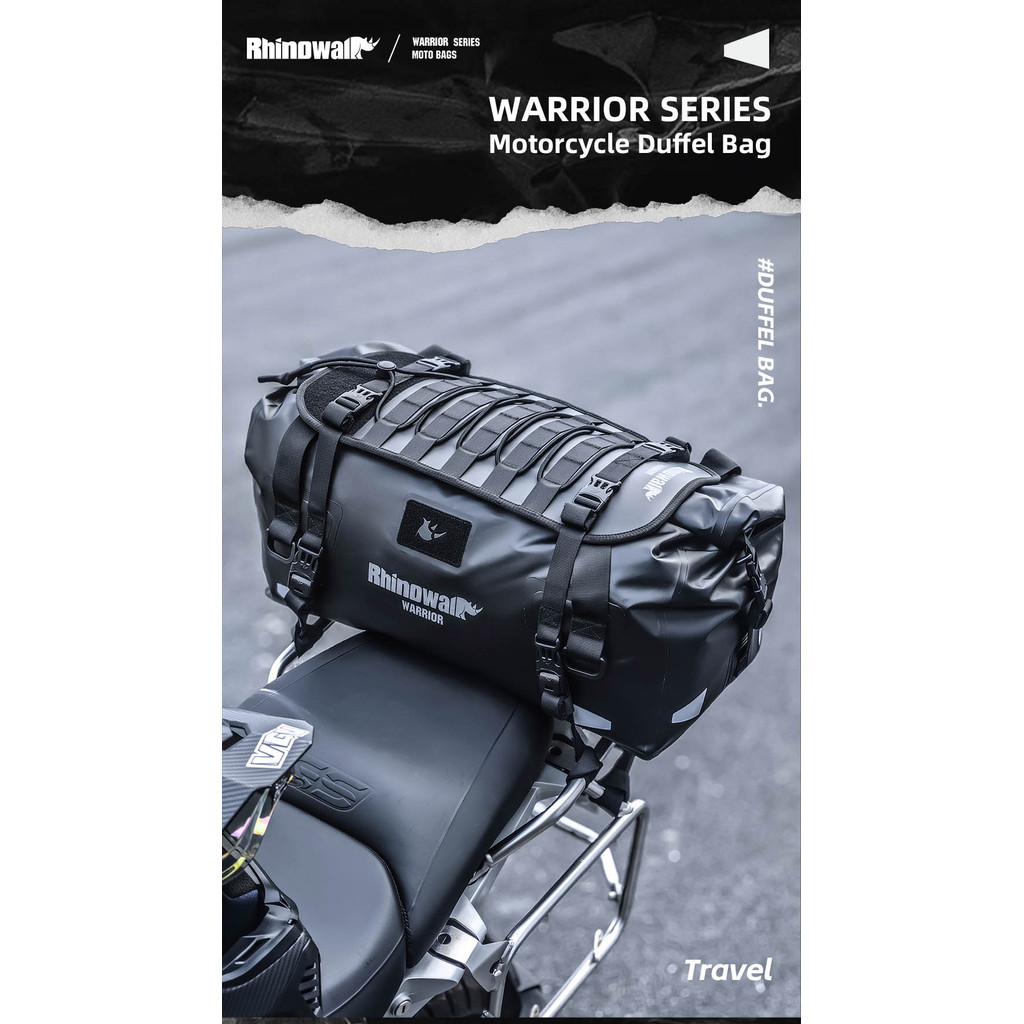 Rhinowalk Motorcycle Saddle Bag Waterproof 20L/40L/65L Universal Pannier Side Bag Top Travel Luggage
