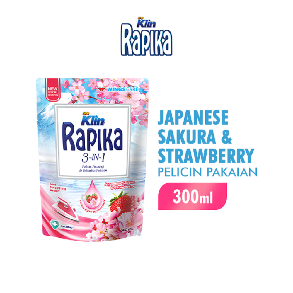 RAPIKA PELICIN PAKAIAN REFILL SAKURA STRWBERY 400/300mL