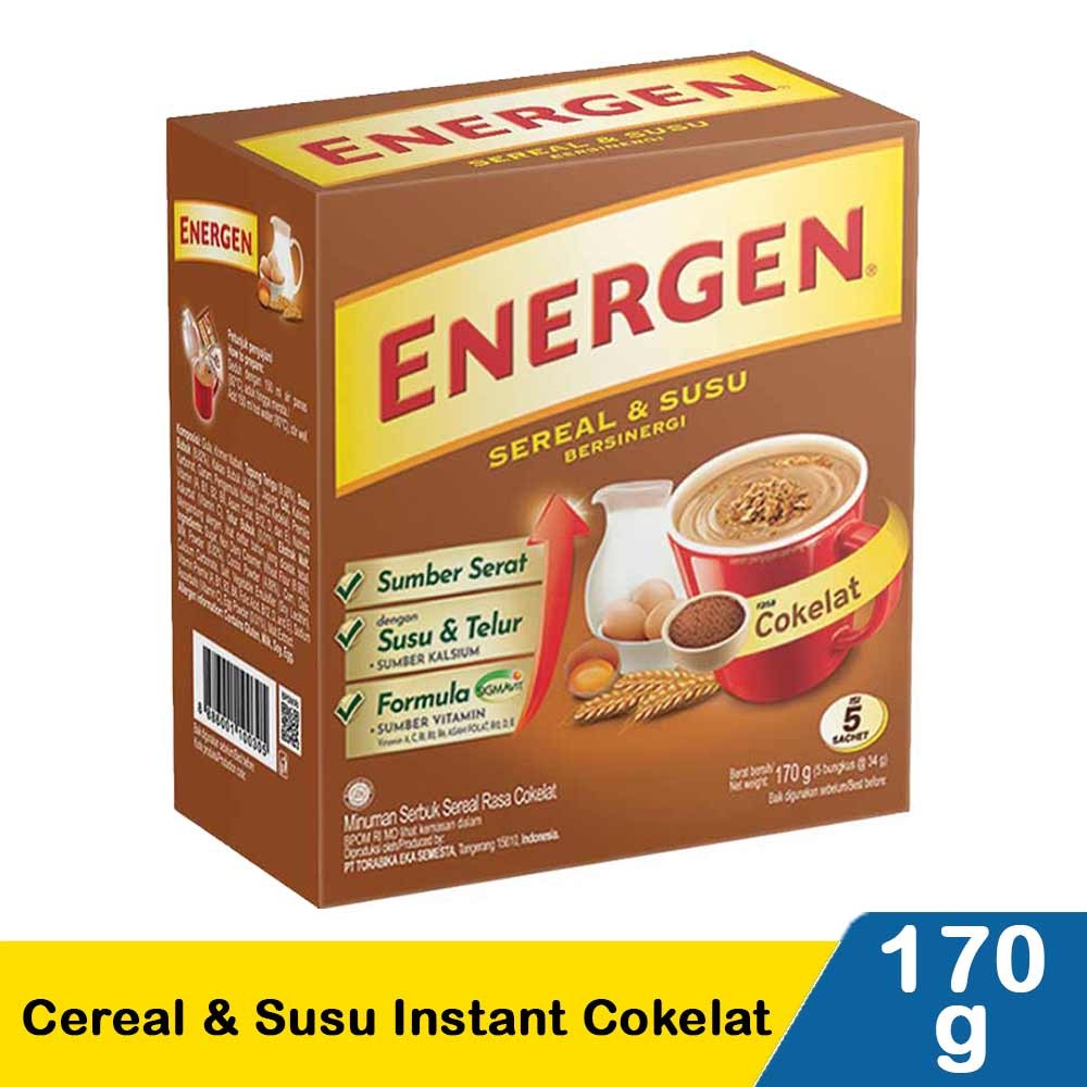 ENERGEN CEREAL & SUSU INSTANT COKELAT 5x34g