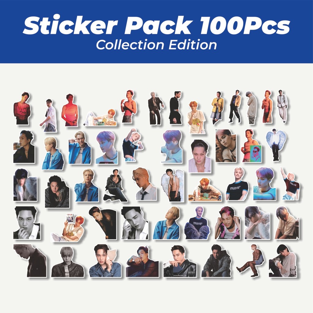 Hot Stiker EXO23 - Kai 02 Lucu Anti Air Stikers Berperekat Waterproof Sticker Decal Buat Motor Helm 