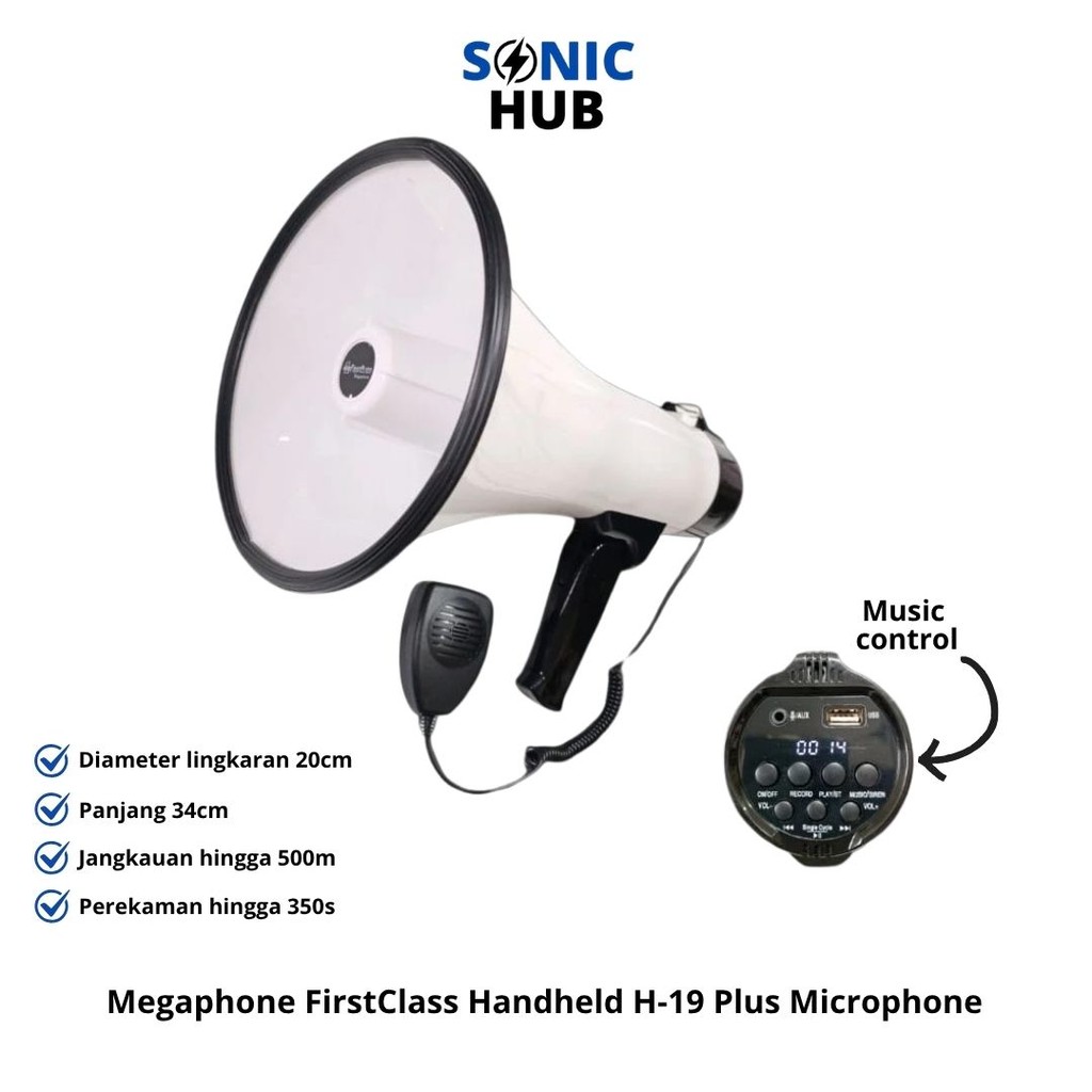 Megaphone FirstClass Handheld H-19 plus Microphone