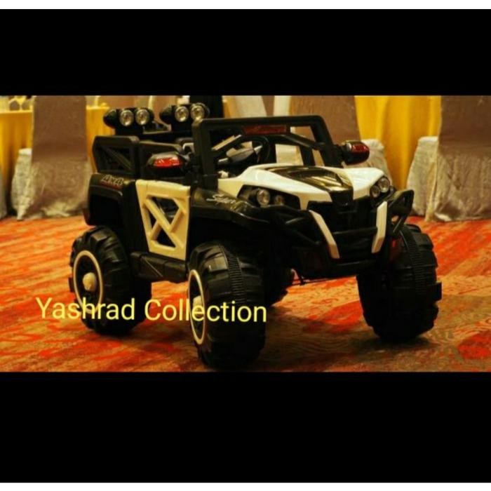 Mainan Mobil Aki Anak Anak Jeep - Putih