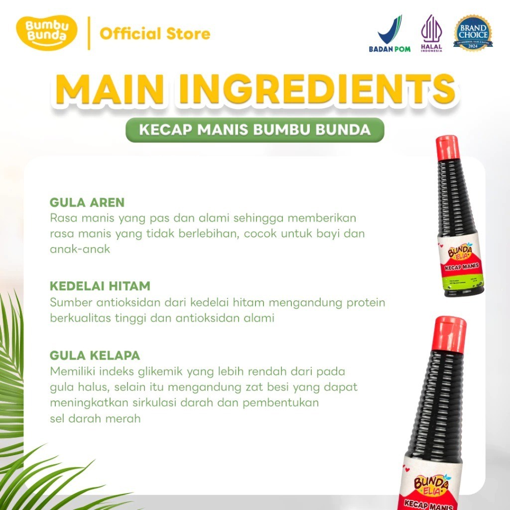 BUMBU BUNDA BY ELIA Kecap Organik Manis Asin Saos Saus Teriyaki Tiram / Bumbu Masak MPASI