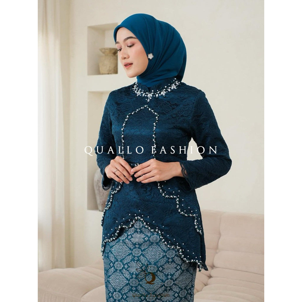 Azzaluna | Set Kebaya Sakura - Kebaya Lamaran Modern - Kebaya Wisuda - Kebaya Engagement - Kebaya Wa