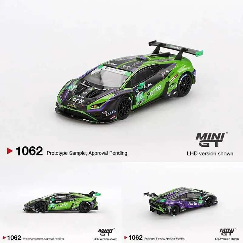 PreSale MINIGT 1062 1:64 Lamborghini Huracán GT3 EVO2 #78 Forte Racing 2024 Diecast Car Model Collec