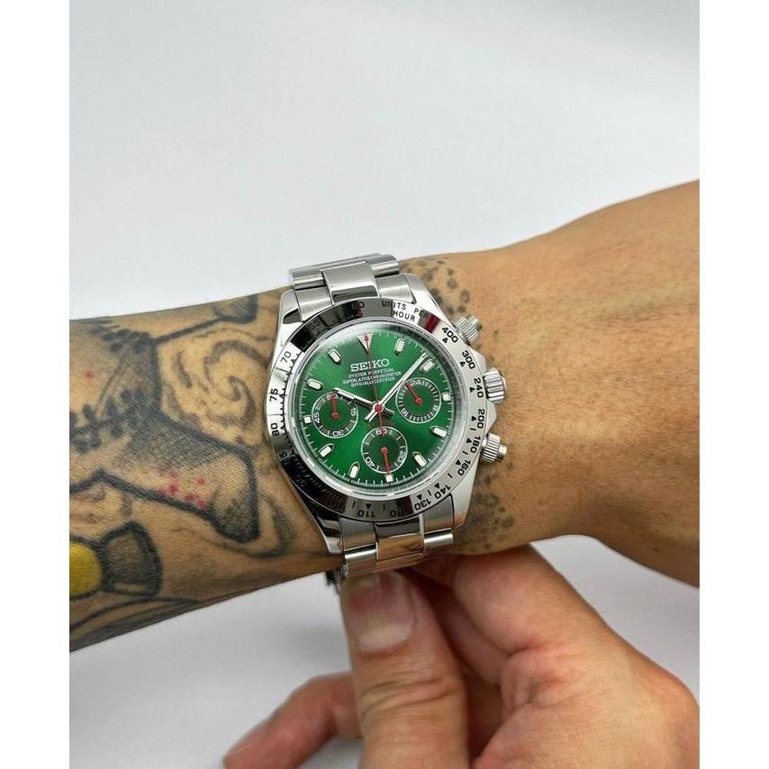 Seiko Daytona Green Vintage VK63 Chronograph Limited