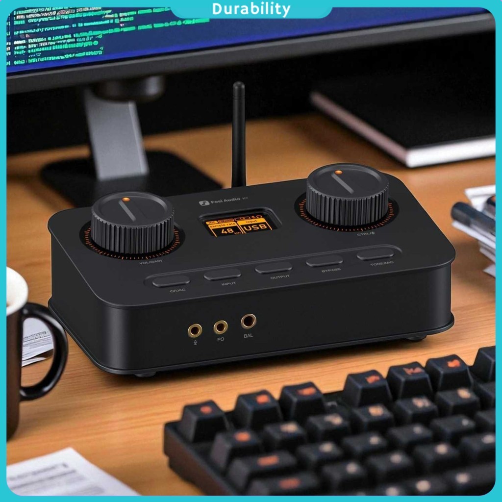 Fosi Audio Amplifier Headphone Hi-Fi Gaming DAC Bluetooth LCD Display - K7