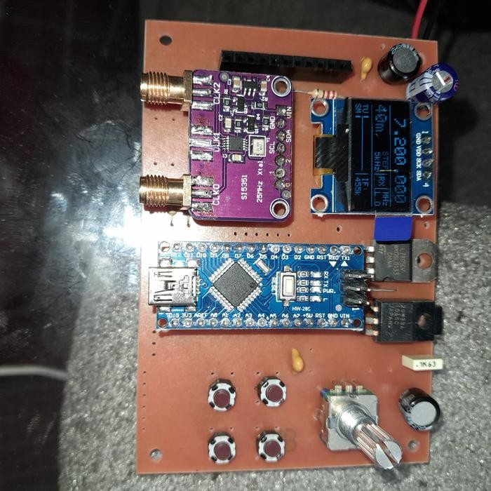 LEW99 PCB Arduino Nano BITX VFO DDS SI5351 OLED SSD1306 SSD 1306 or TFT SPI 1.8" - 3.5" for SSB BITX