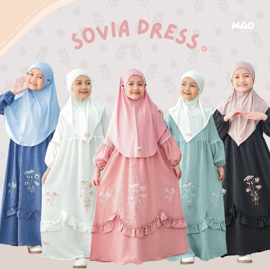 PAPESZ MAO HIJAB - Sovia Gamis Dress Anak Perempuan