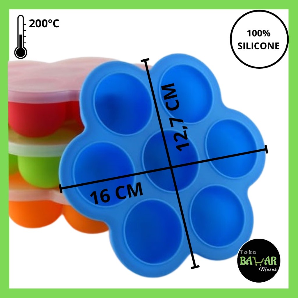 New Diskon-[Best Quality] Accessoris Dapur Cetakan Es Batu Jelly Bulat Free Tutup / Cetakan Mpasi Bu