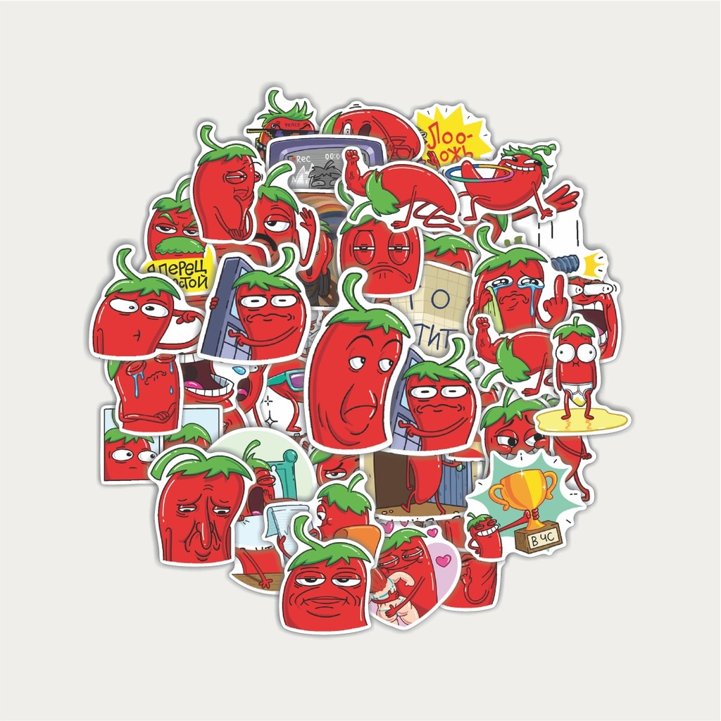 Sticker Pack Stiker Cabe | Sticker TUMBLR | Stiker LAPTOP KOPER HELM