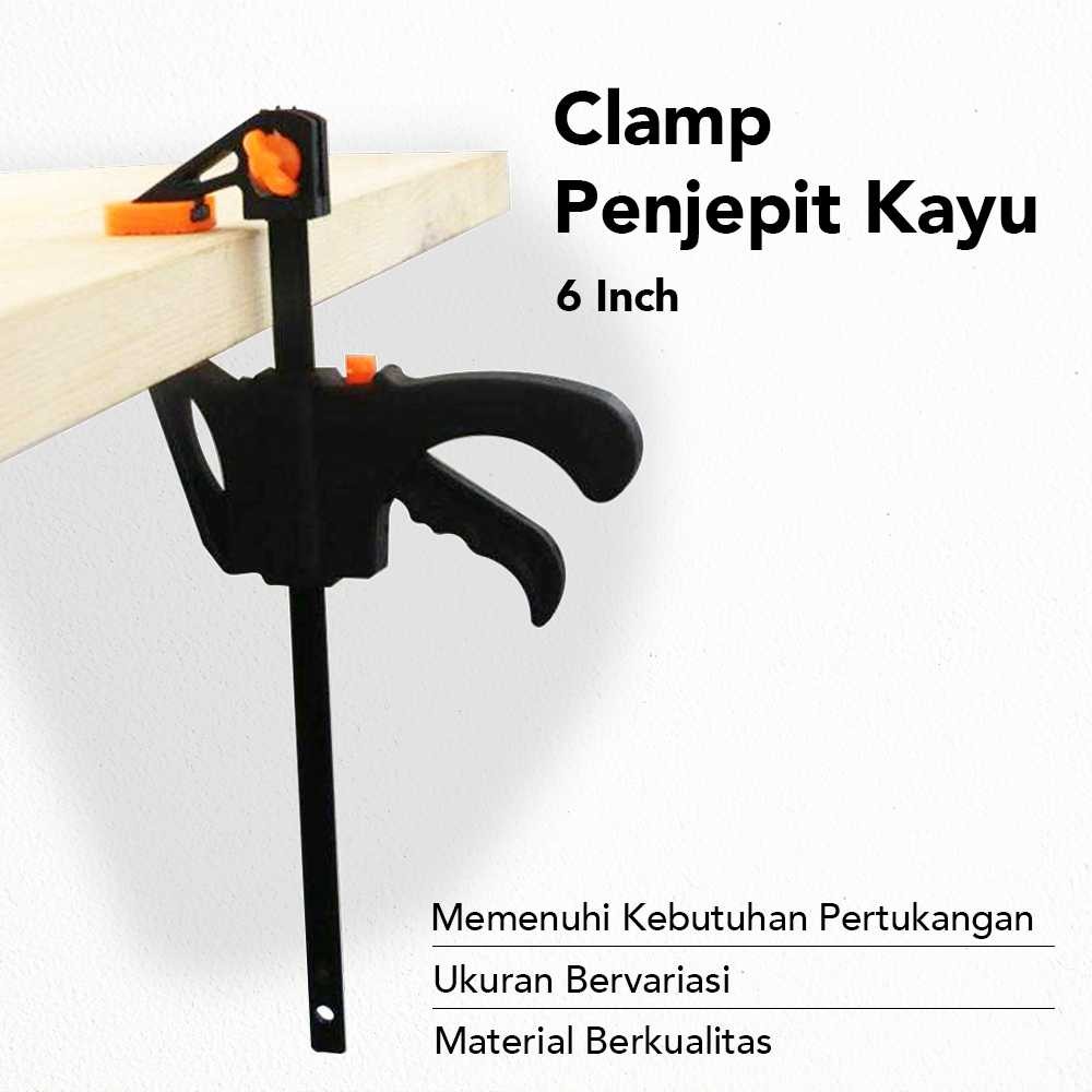 RAS - TaffHOME Clamp Penjepit Kayu Mini Ratcheting Bar 6 Inch - T22106