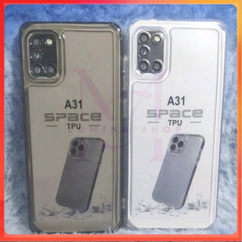 PROMO+COD Softcase Casing Clear Space Samsung A31 Slikon transparan dan pelindung belakang hp+camera