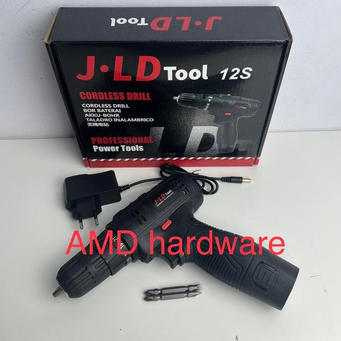 VOLTHOUSE Mesin Bor Cordless Drill Baterai 12V JLD 12S Original J 12 S Volt - JLD 12S HITAM