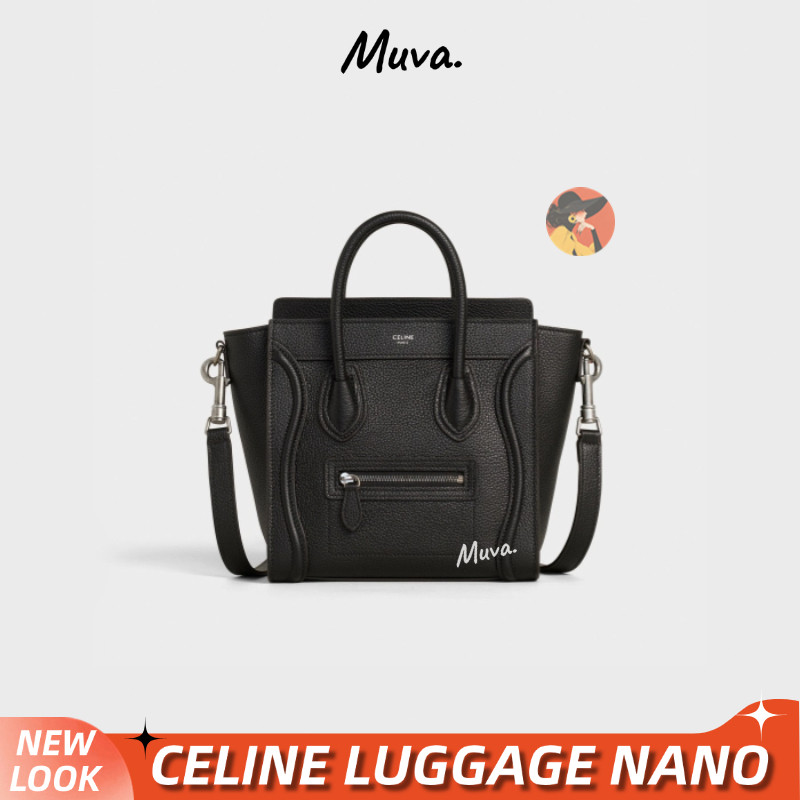 Tas wanita Celine LUGGAGE NANO Calfskin Leather Bag